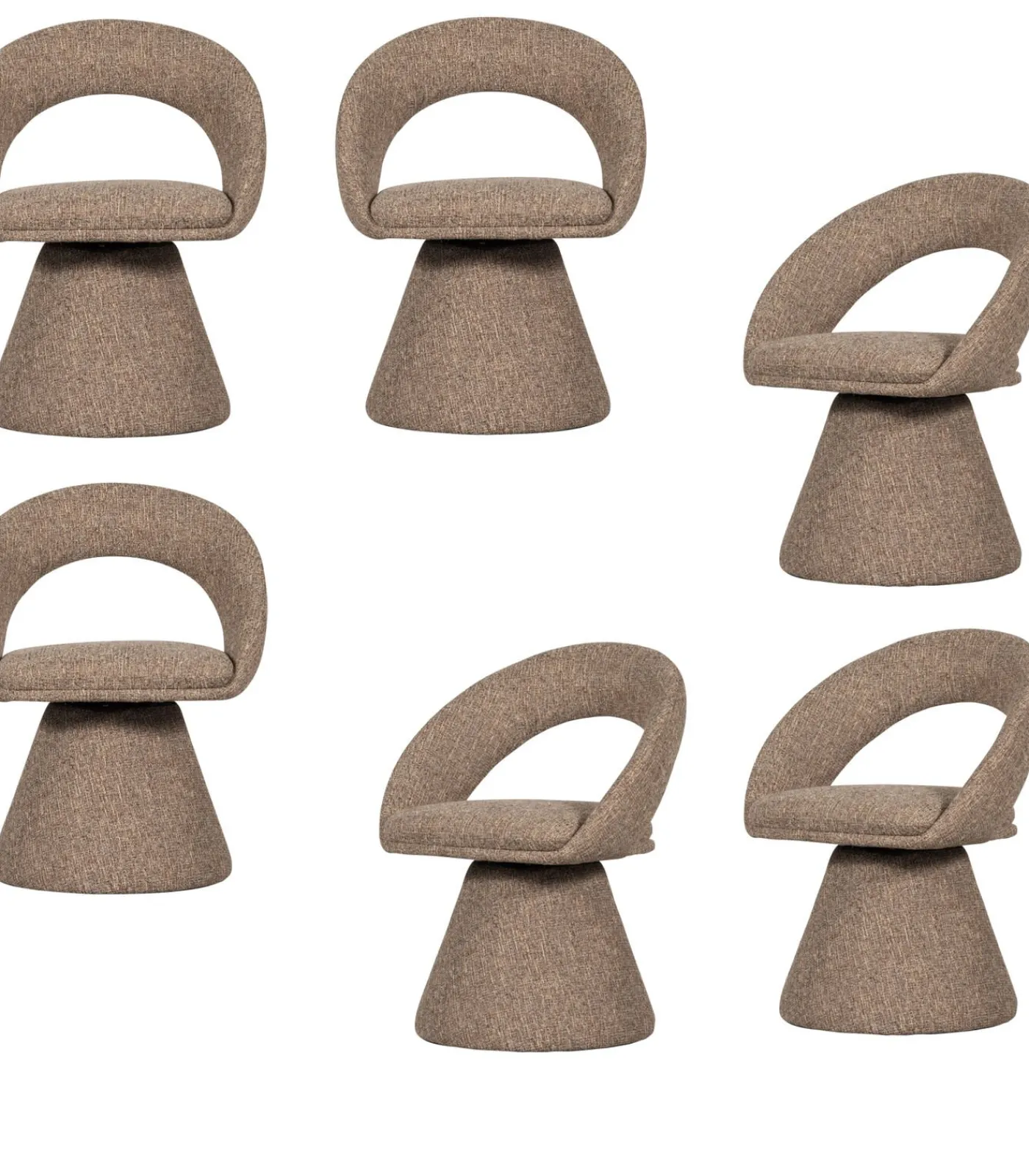 WOOOD Winter Eetkamerstoel - Melange - Naturel - Set van 6