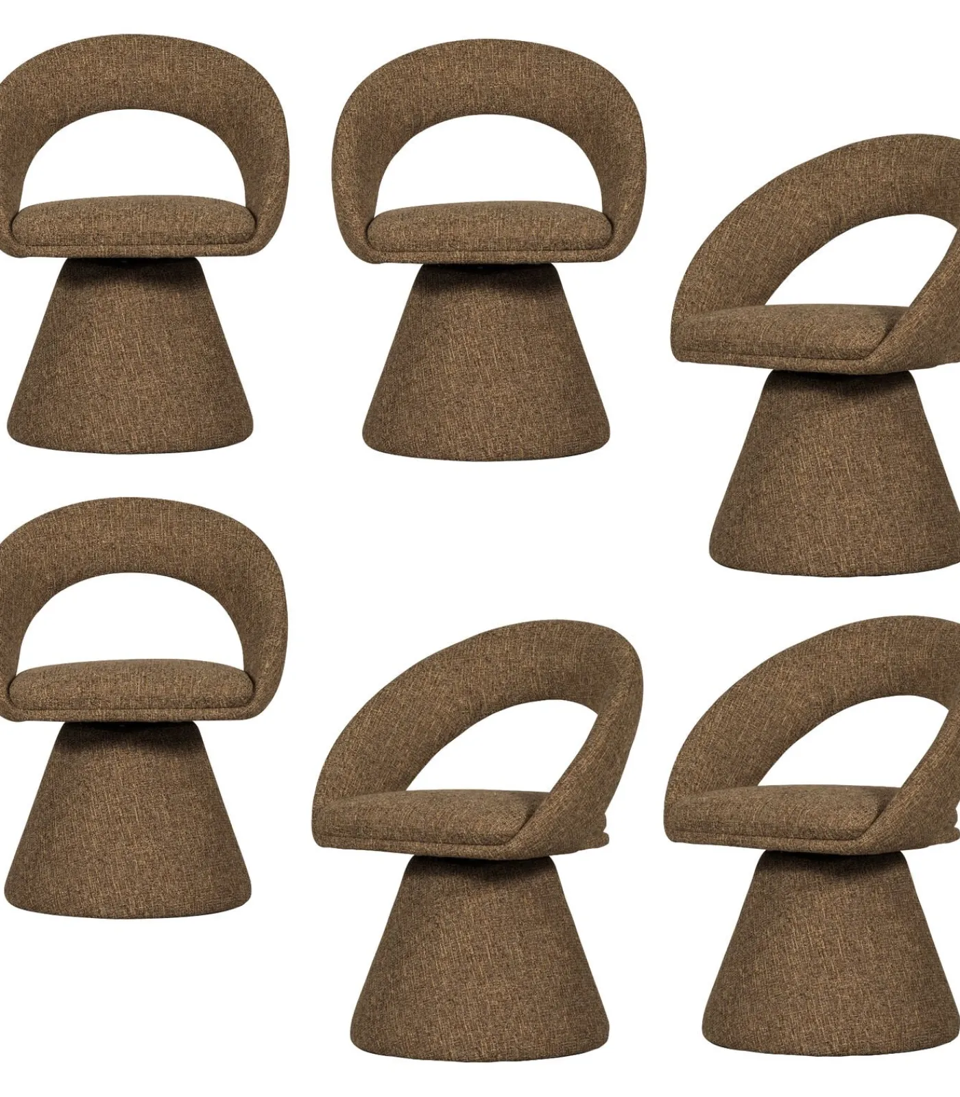 Discount Winter Eetkamerstoel - Melange - Zand - Set van 6 Stoelen