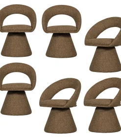 Discount Winter Eetkamerstoel - Melange - Zand - Set van 6 Stoelen