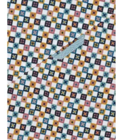 Heren J&JOY Wit herenoverhemd met mozaïek