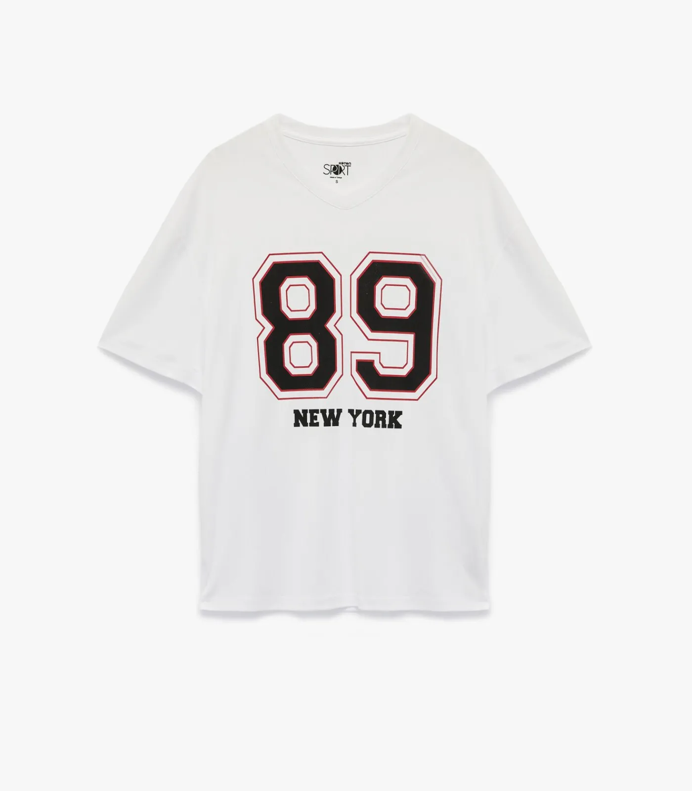 Best Wit Herenshirt Korte Mouwen V-hals Bedrukt Heren T-Shirts & Polo's