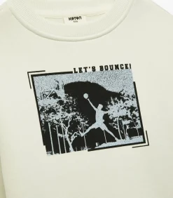 Kinderen Koton Wit Jongens Sweatshirt Lange Mouwen Bedrukt