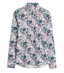 Online Wit overhemd met bloemenprint voor heren Heren Hemden