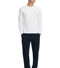 Discount Wit T-shirt met lange mouwen en geborduurd Rigby Go-logo. Heren T-Shirts & Polo's