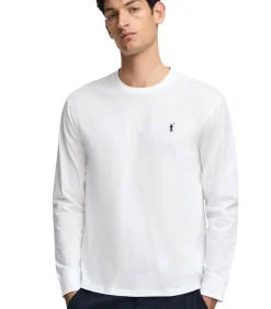 Discount Wit T-shirt met lange mouwen en geborduurd Rigby Go-logo. Heren T-Shirts & Polo's