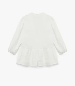DAMES Koton Witte Blouse V-hals 3/4 Mouwen Peplum