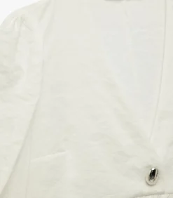 DAMES Koton Witte Blouse V-hals 3/4 Mouwen Peplum