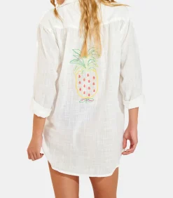 DAMES Banana Moon Witte damesblouse met borduursels MIKA YESENIA