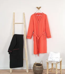 Clearance Witte katoenen honingraatbadjas 3xl DAMES Badjassen