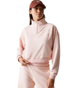 DAMES New Era Wmns Mlb Tonal Crop Qrtr Zip Neyyan Prs