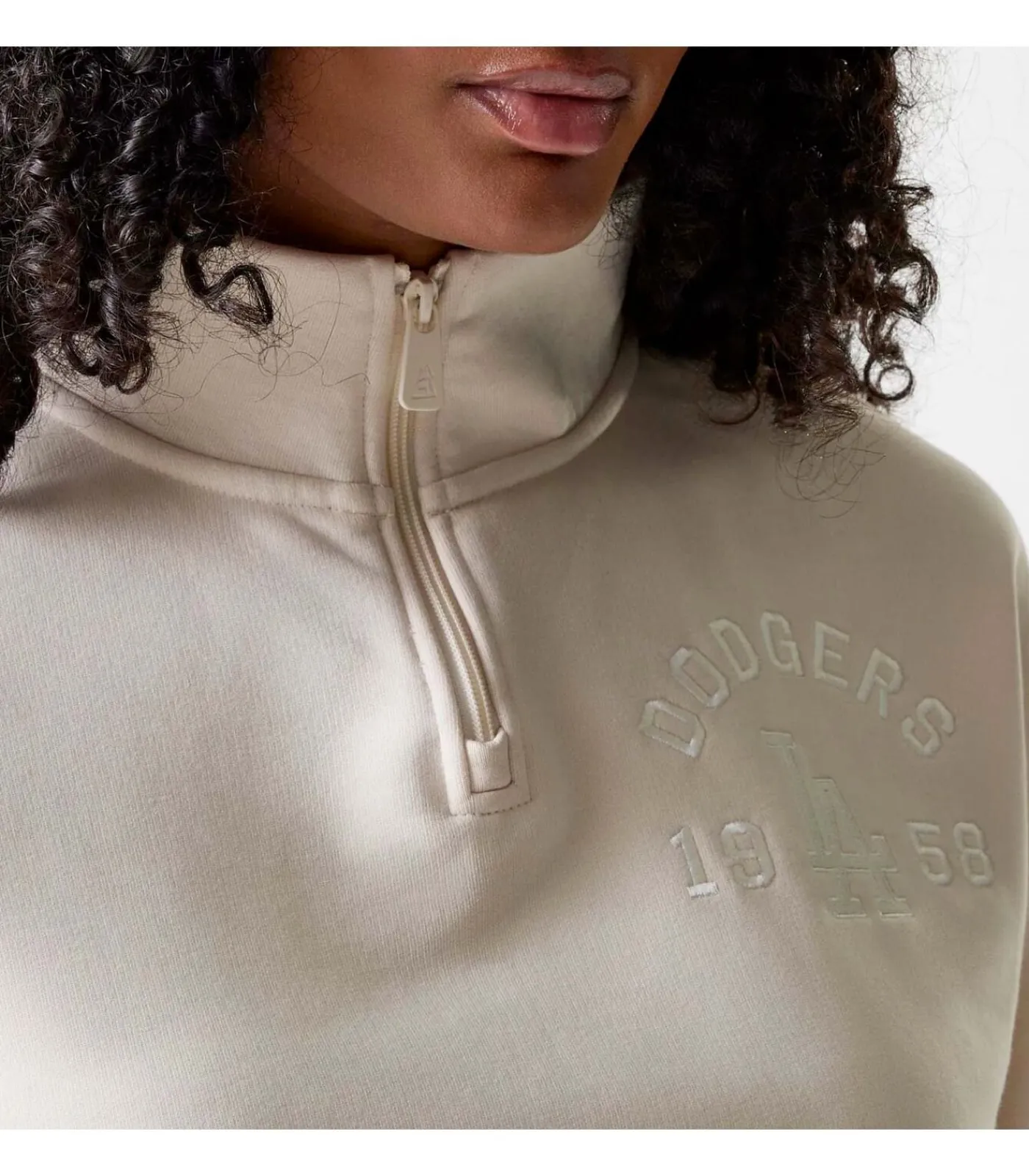 Hot Wmns Mlb Tonal Crop Qrtr Zip Losdod Ltc DAMES Truien & Cardigans