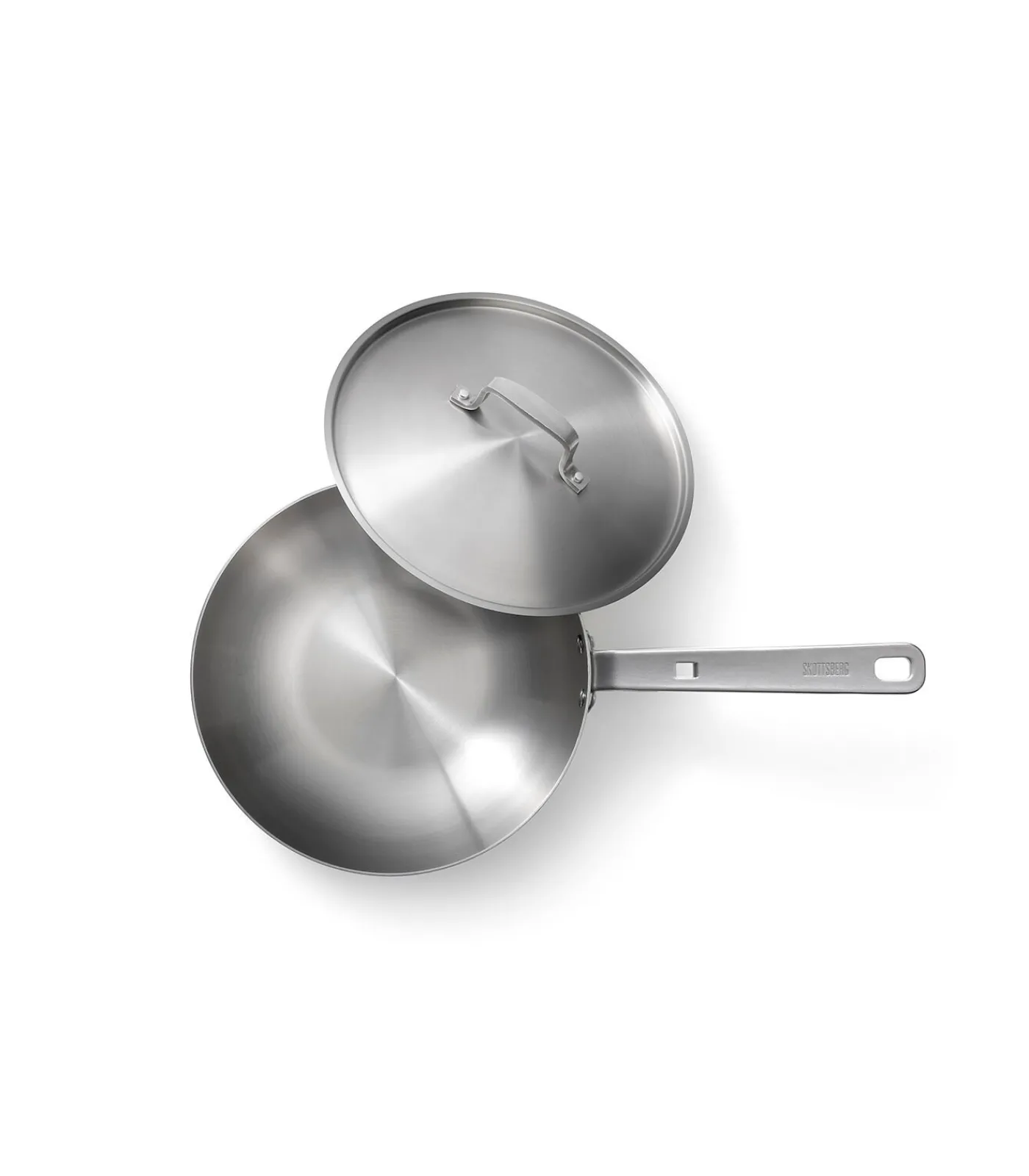 SKOTTSBERG Wokpan Roestvrijstaal 28 cm Stainless Steel - alle warmtebronnen - Inductie