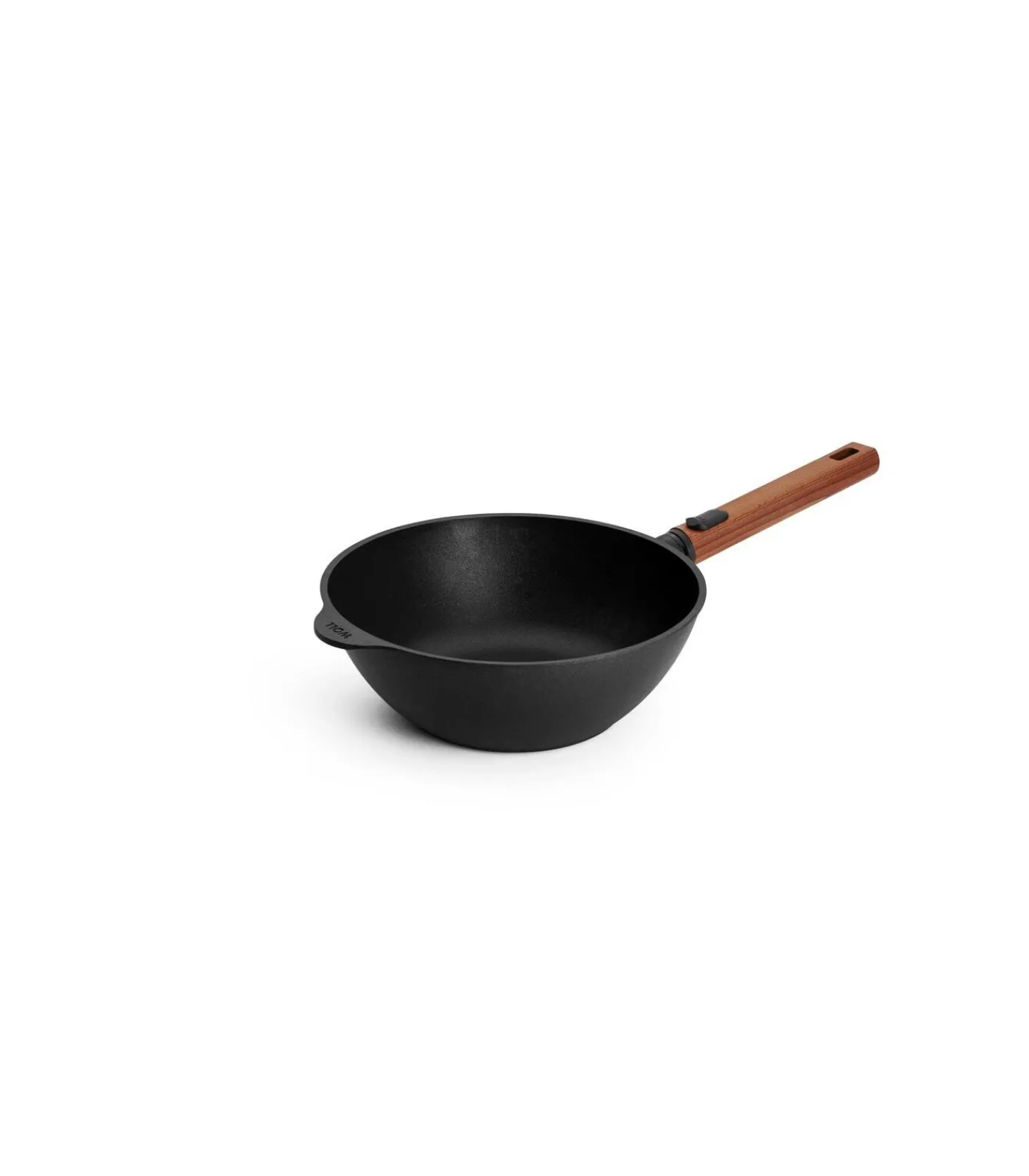 Discount EcoLogic QXR Wok inductie met houten afneembare greep - Ø240mm - H 90mm - Zwart Potten & Pannen
