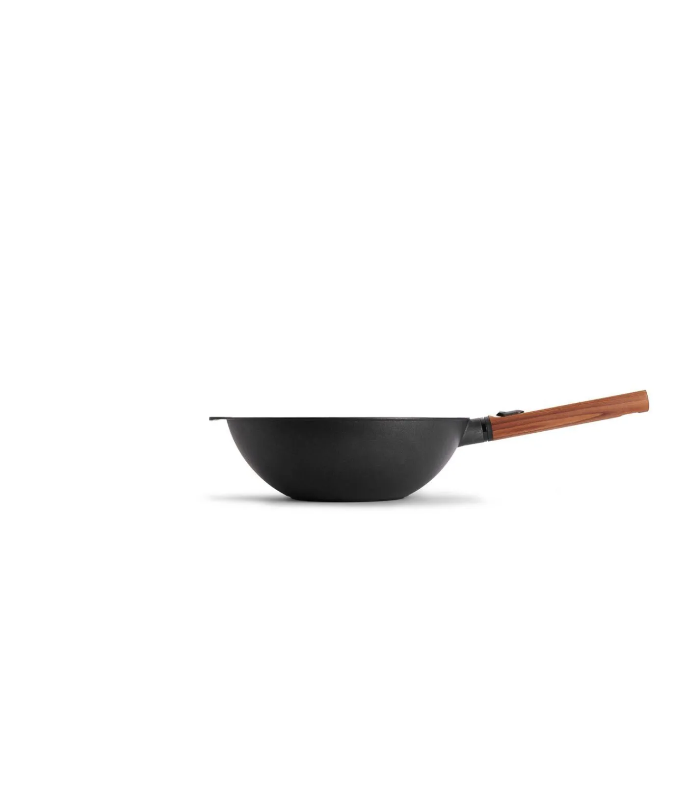 Outlet EcoLogic QXR Wok inductie met houten afneembare greep - Ø280mm - H 100mm - Zwart Potten & Pannen