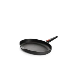 Woll Nowo Titanium Vispan ovaal inductie met afneembare greep - 380x284x50mm - Zwart