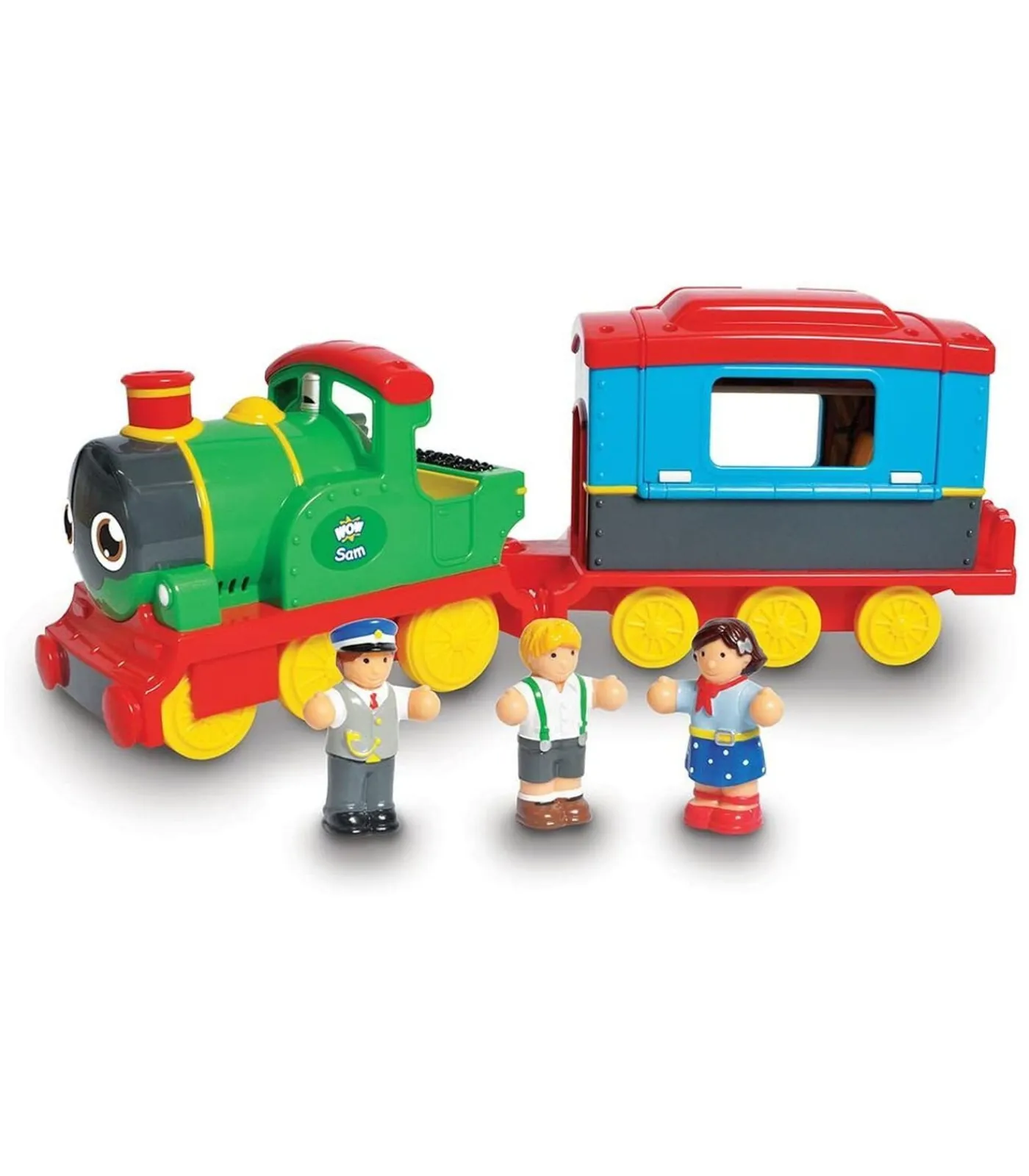 Kinderen WOW Toys speelgoed trein Sam - interactieve stoomtrein voor kinderen