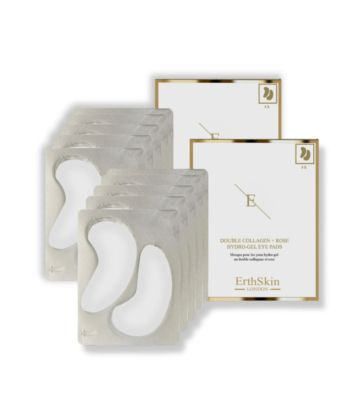 Hot 2x dubbel collageen + rozenhydrogel oogpads Gezicht Sets