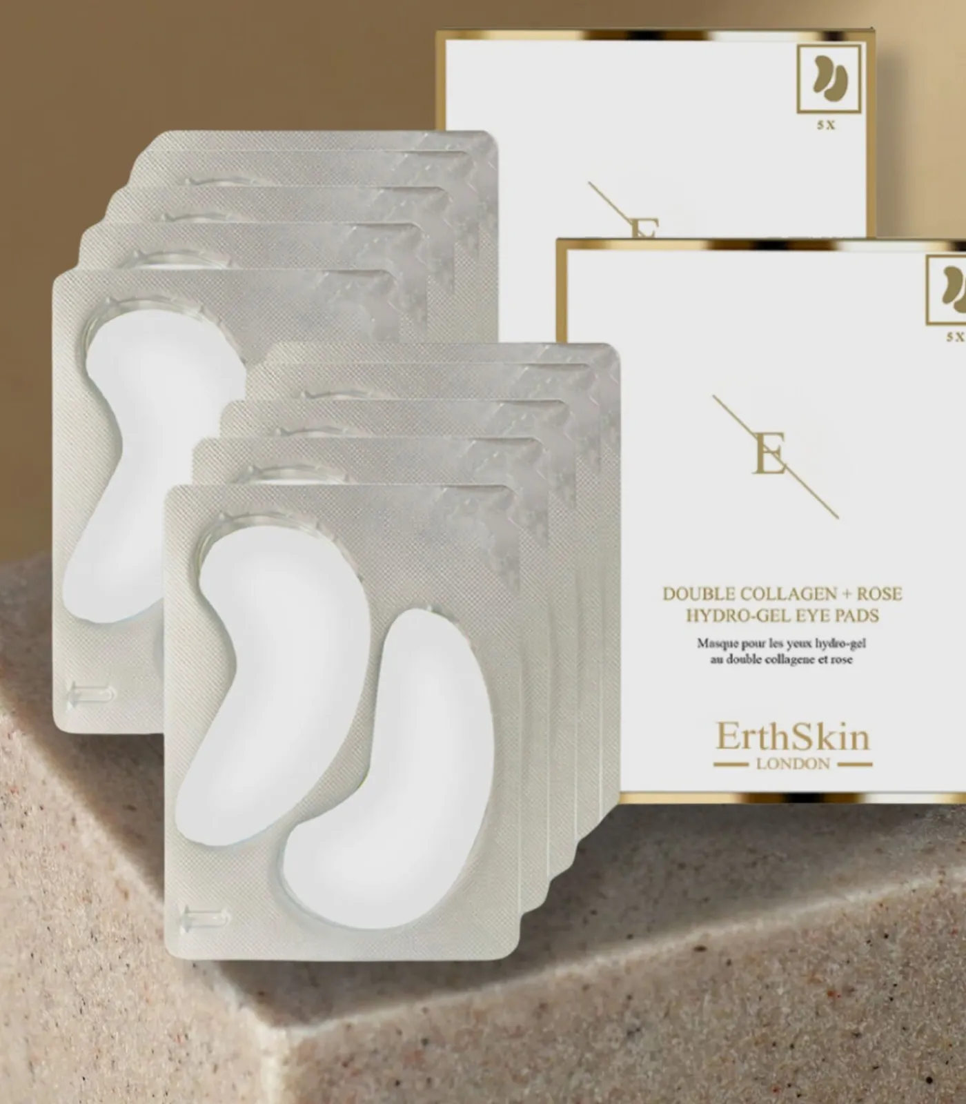 Hot 2x dubbel collageen + rozenhydrogel oogpads Gezicht Sets