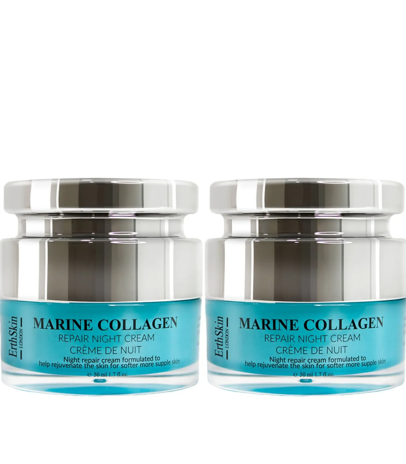 Erth Skin London 2x Marine Collageen Nachtcrème
