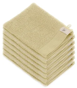 12x Soft Cotton Washandjes Maisgeel Washandjes