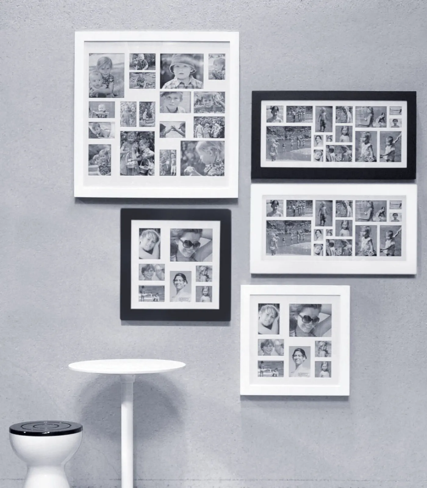 Clearance Image Fotolijst - Collagelijst voor 15 foto's - In Hout - Wit Fotolijsten