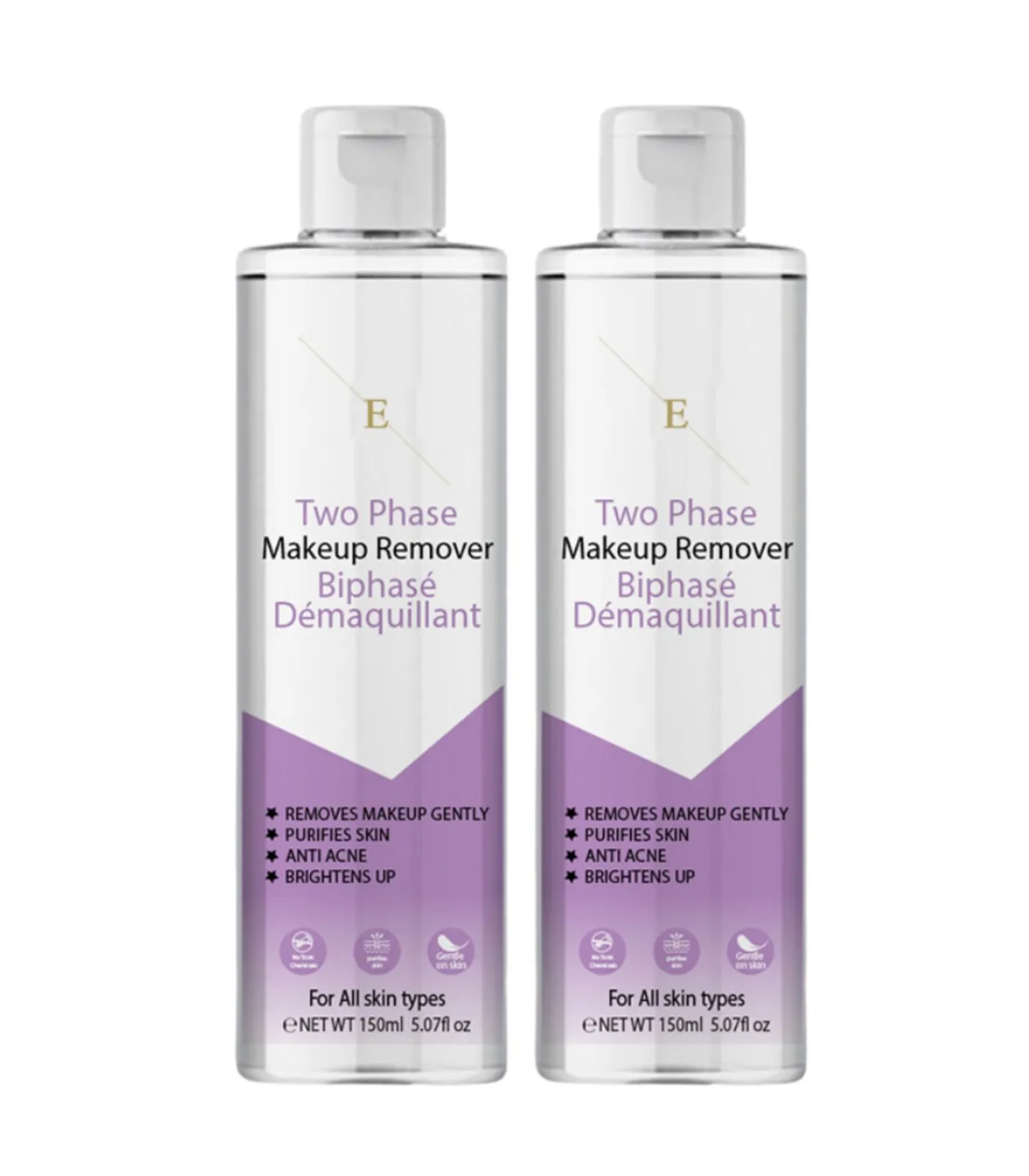 Erth Skin London 2xTweefasige make-up verwijderaar