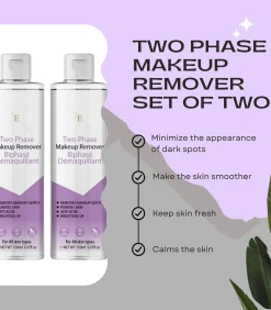 Erth Skin London 2xTweefasige make-up verwijderaar