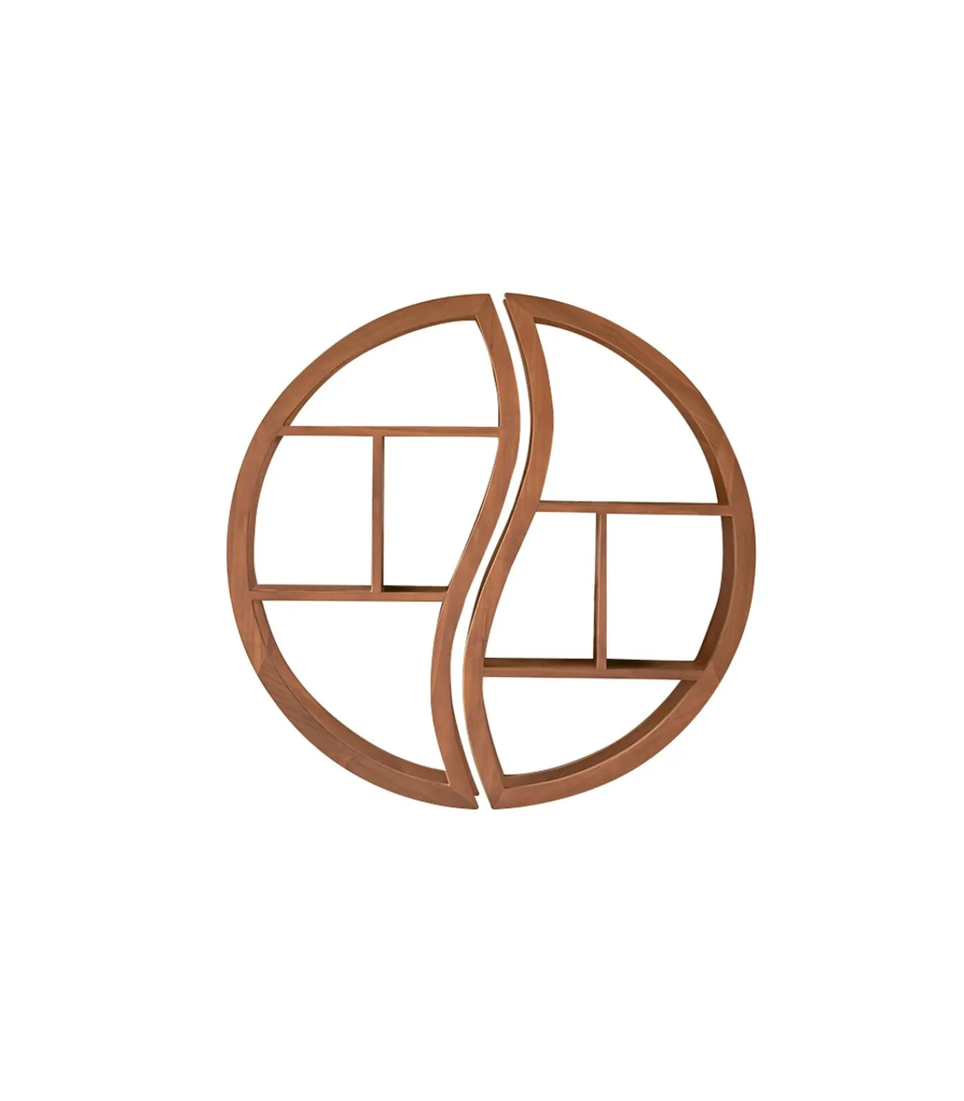 Tikamoon Ying Yang - Wandplank van massief teakhout