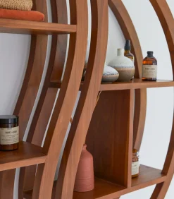 Tikamoon Ying Yang - Wandplank van massief teakhout