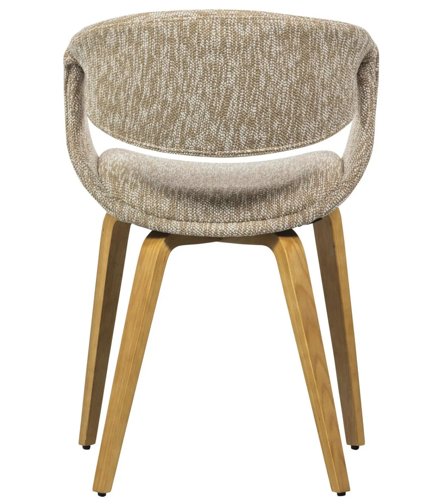 Sale Yossi Eetkamerstoelen Met Houten Naturel Poot - Zand - Set van 6 Stoelen