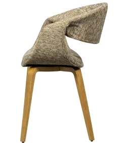 Sale Yossi Eetkamerstoelen Met Houten Naturel Poot - Zand - Set van 6 Stoelen
