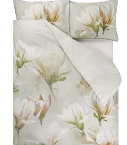 DESIGNERS GUILD Yulan Magnolia - Dekbedovertrek in katoen satijn met print