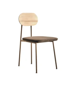 Discount Yutapi - Eiken stoel brown Stoelen