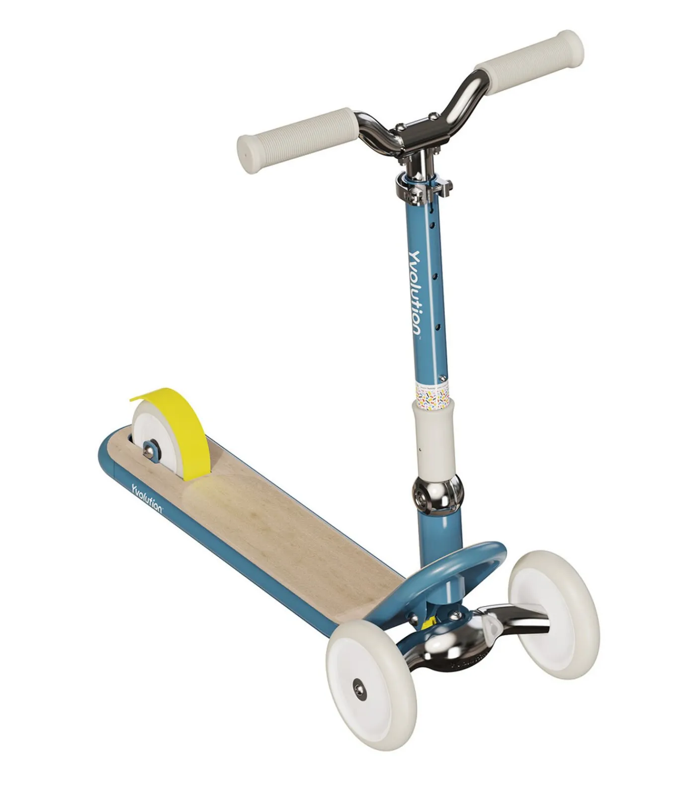 Kinderen Yvolution kinderstep Classic Glider blauw - verstelbaar stuur en opvouwbaar