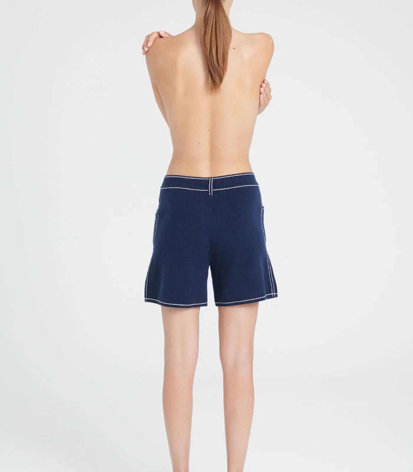 DAMES Studio Cashmere8 ZAYA 15 Gebreide korte broek Milano - 100% kasjmier