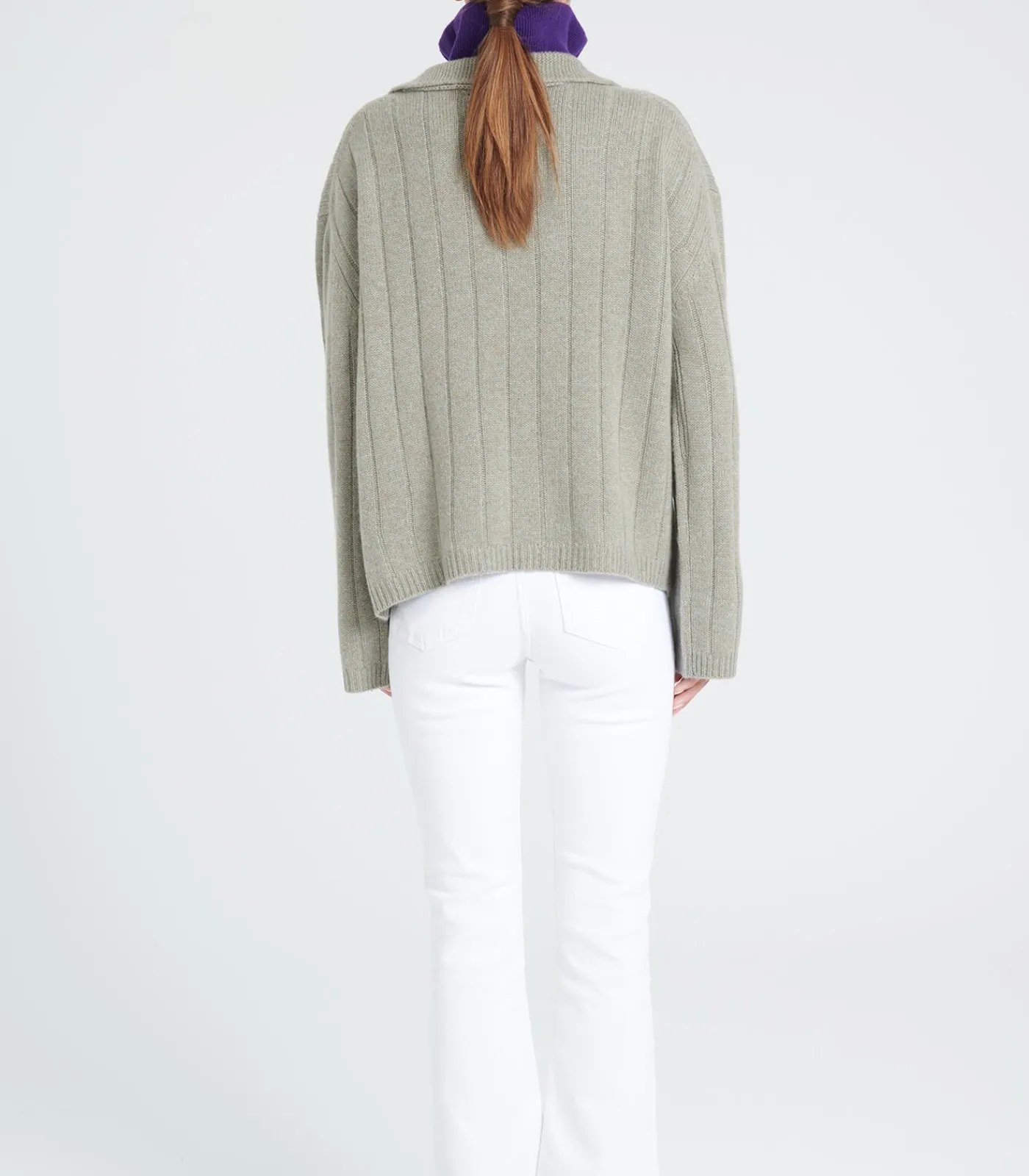 Hot ZAYA 17 Peter Pan Kraag Trui 6 laags - 100% kasjmier DAMES T-Shirts & Tops