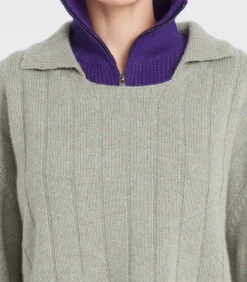 Hot ZAYA 17 Peter Pan Kraag Trui 6 laags - 100% kasjmier DAMES T-Shirts & Tops