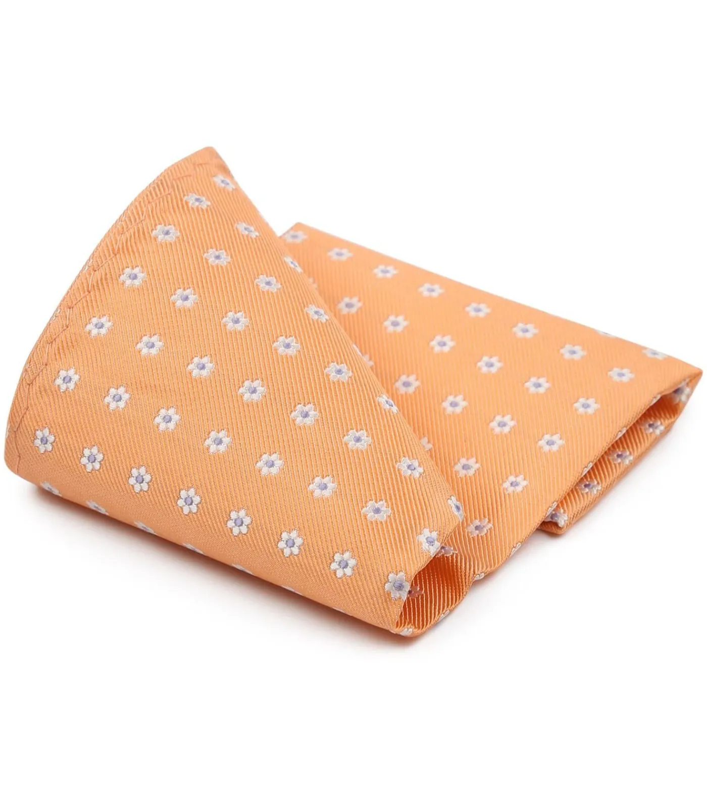 Heren Suitable Zijde Pochet Abrikoos Print Flower