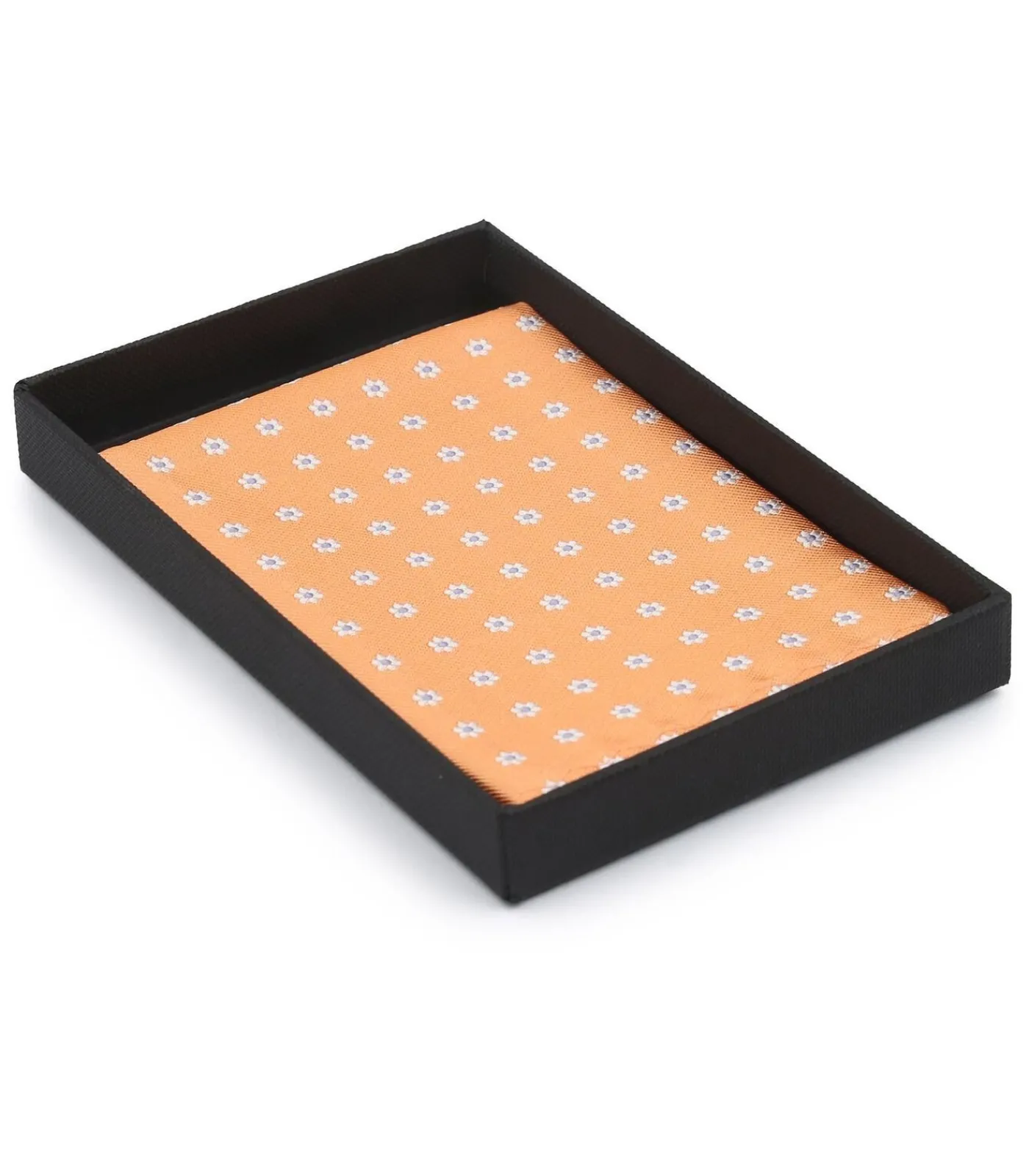 Heren Suitable Zijde Pochet Abrikoos Print Flower