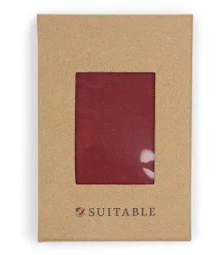 Heren Suitable Zijde Pochet Donkerrood