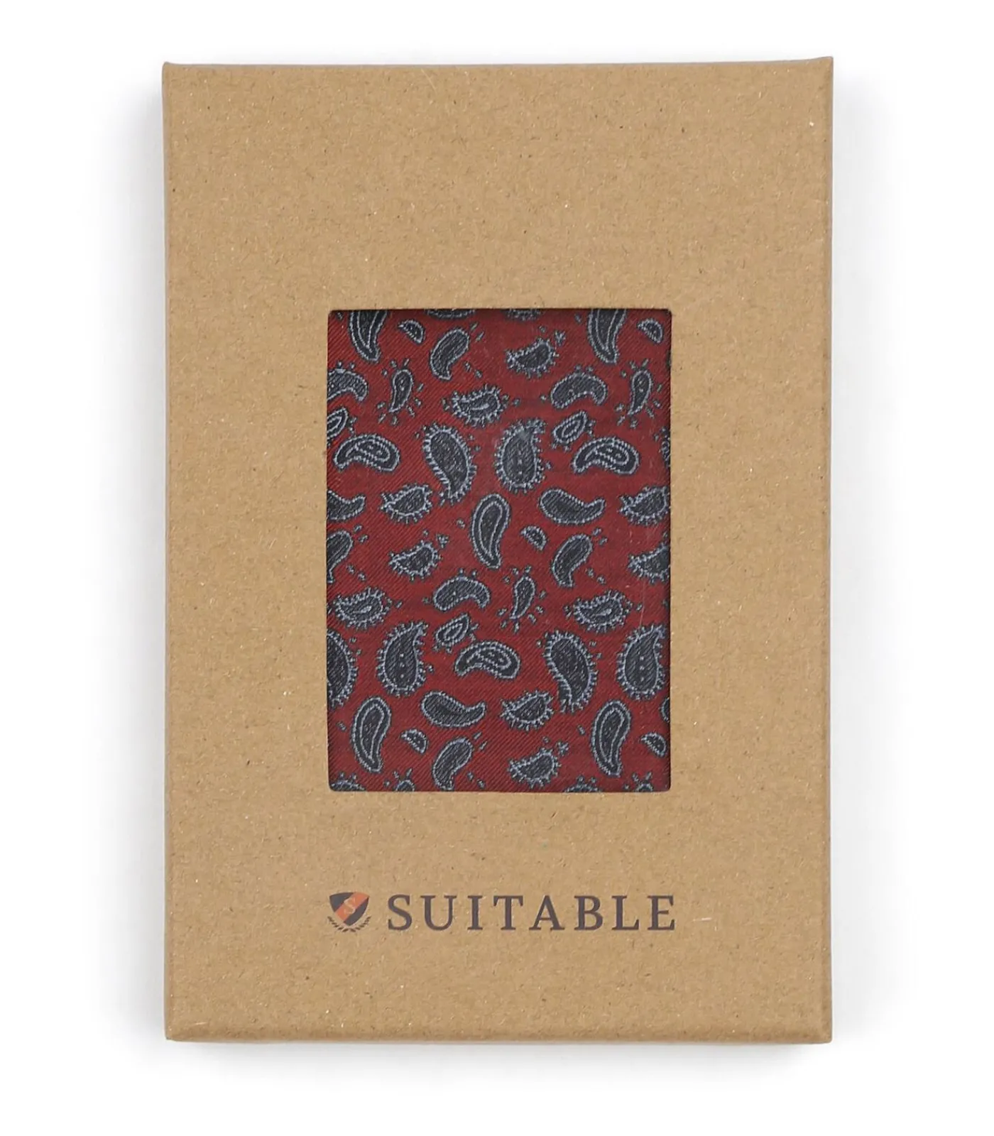 Clearance Zijde Pochet Paisley Bordeaux Heren Kostuums & Blazers