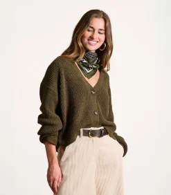 DAMES La Fée Maraboutée Zijde sjaal met kaki bandana print