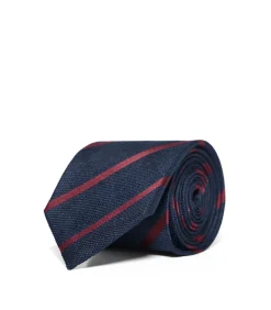 Heren Polo Club Zijden stropdas met strepen en -logo