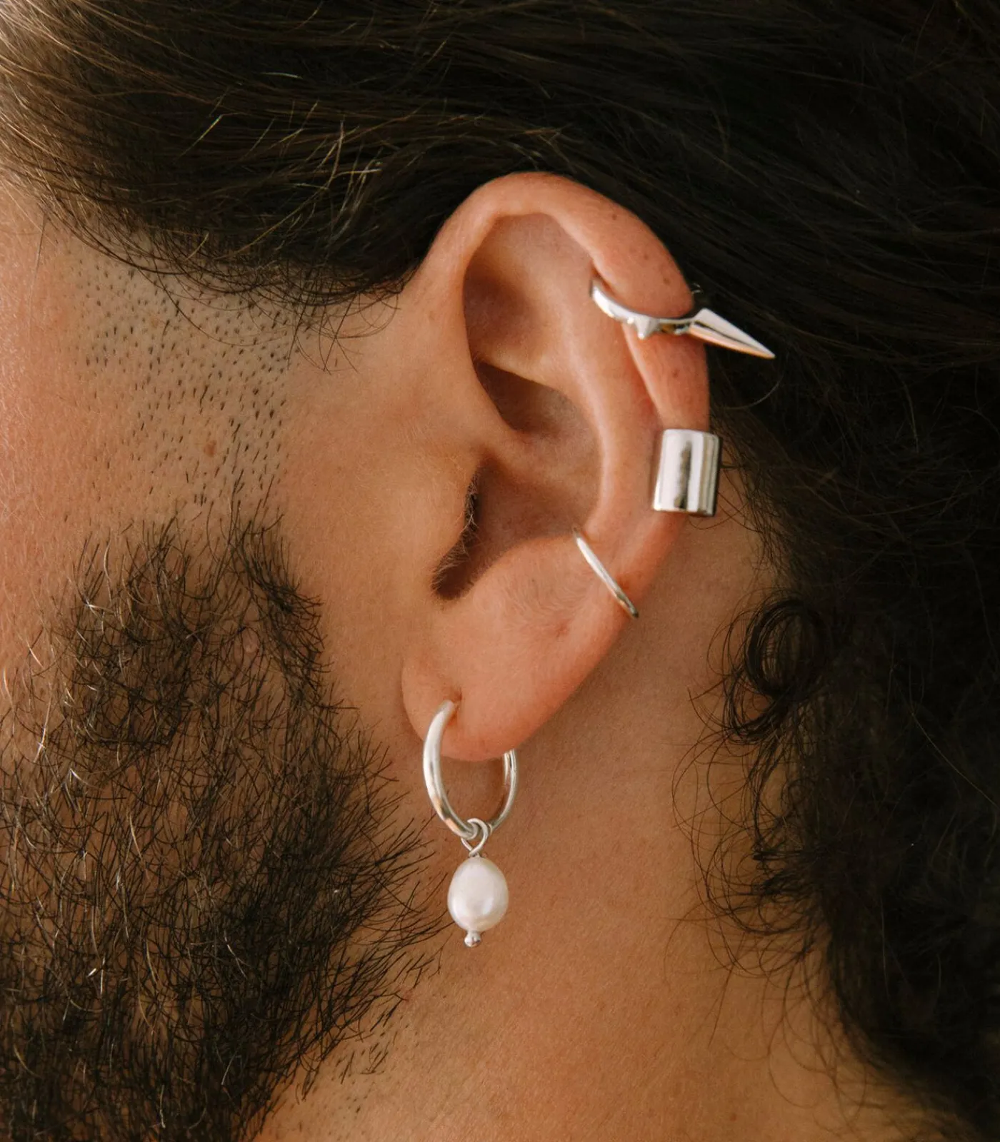 Heren Earcandy ZILVEREN EAR CUFF DELFOS