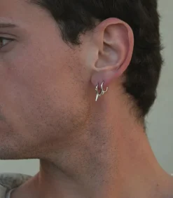 Clearance ZILVEREN PIERCING HEREN CREOOL AZCON Heren Oorbellen