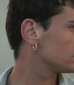 Sale ZILVEREN PIERCING HEREN CREOOL PENTAGON Heren Oorbellen