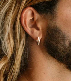 Sale ZILVEREN PIERCING HEREN CREOOL PENTAGON Heren Oorbellen