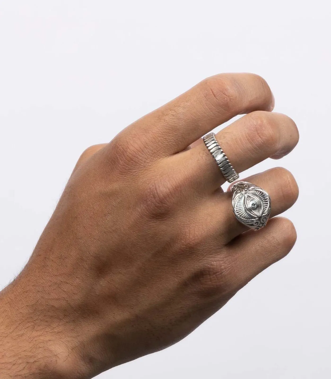 Heren MES BIJOUX Zilveren ring voor mannen "Idaïa"
