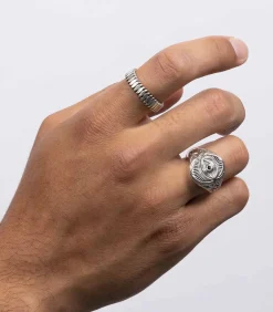 Heren MES BIJOUX Zilveren ring voor mannen