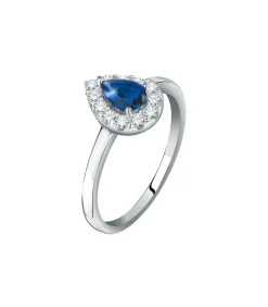 DAMES Bluespirit Zirkoon ring, Zilver 925 Aurora